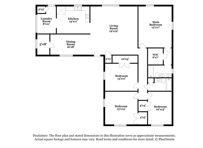 1,900/Mo, 9091 S Wilderwood Ln Cordova, TN 38016 Floor Plan View