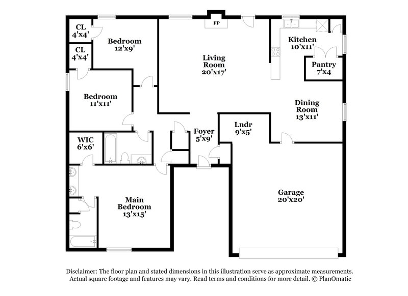 1,455/Mo, 6622 Red Birch Dr Memphis, TN 38115 Floor Plan View