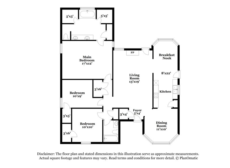 1,605/Mo, 5382 Crystal Oak Dr Memphis, TN 38141 Floor Plan View