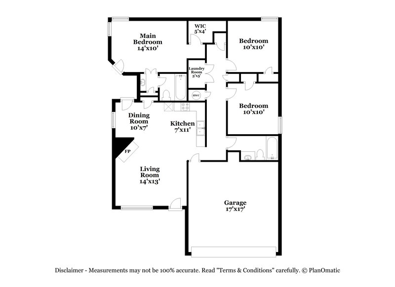 2,520/Mo, 7084 Lindsey Leaf Cove Cordova, TN 38018 Floor Plan View