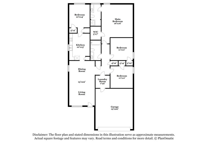 1,545/Mo, 5980 Wagon Hill Rd W Millington, TN 38053 Floorplan View