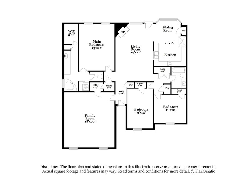 1,560/Mo, 4593 Sun Ridge Dr Memphis, TN 38128 Floor Plan View
