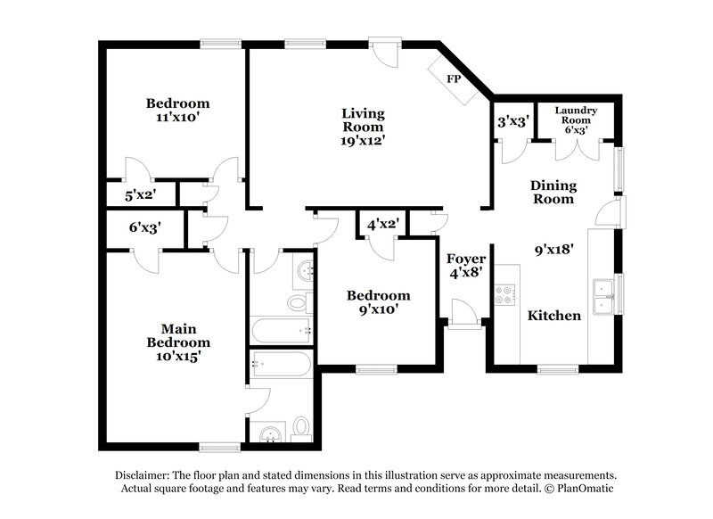 1,990/Mo, 2185 Longlane Dr Memphis, TN 38133 Floor Plan View