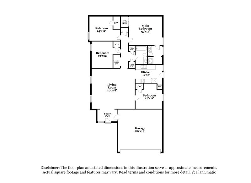 1,555/Mo, 5993 E Wagon Hill Rd Millington, TN 38053 Floorplan View