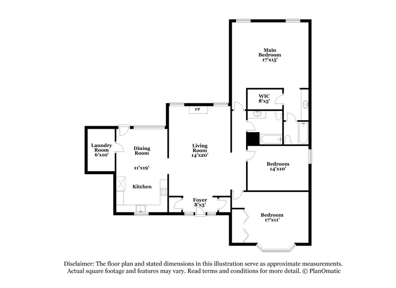 2,210/Mo, 3824 Isleworth Dr Memphis, TN 38125 Floor Plan View