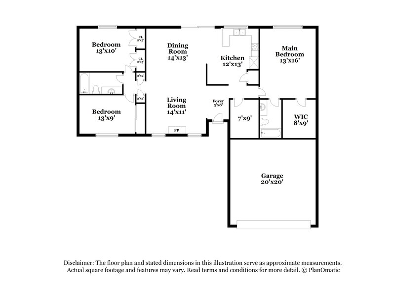 1,780/Mo, 7914 Terry Franklin Dr Bartlett, TN 38133 Floor Plan View