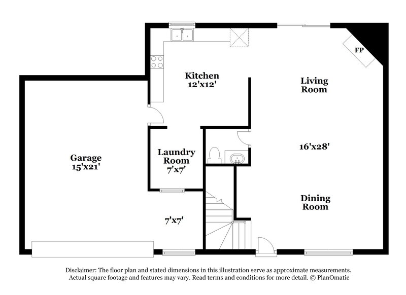 1,850/Mo, 10038 Chariden Dr Cordova, TN 38016 Floorplan View