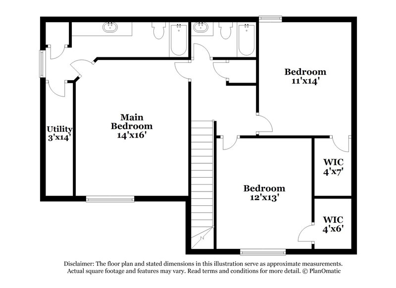 1,850/Mo, 10038 Chariden Dr Cordova, TN 38016 Floorplan View 2