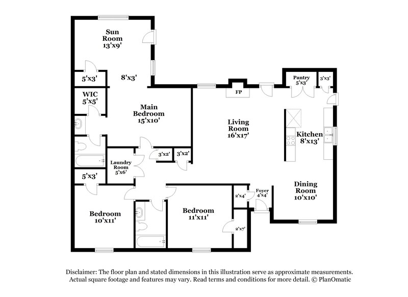 1,690/Mo, 5711 Redford Ave Memphis, TN 38135 Floor Plan View