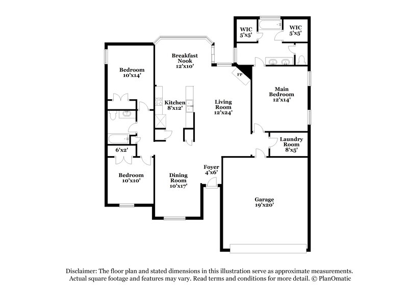 1,890/Mo, 1402 Leery Cove Cordova, TN 38016 Floor Plan View