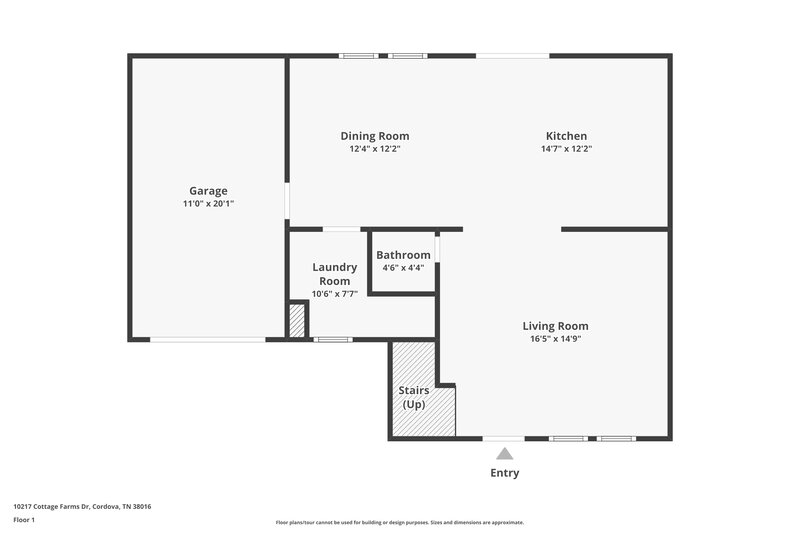 1,655/Mo, 10217 Cottage Farms Dr Cordova, TN 38016 Floor Plan View