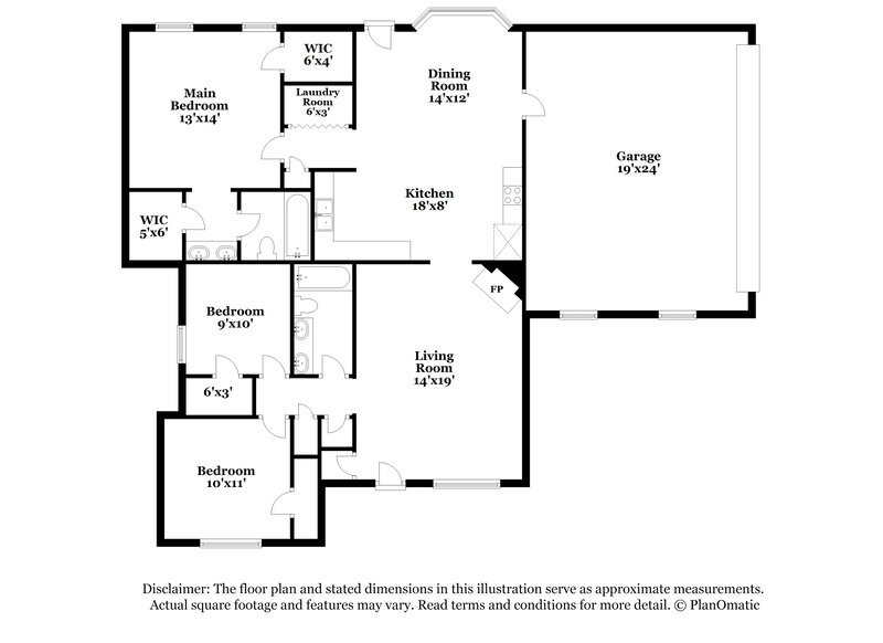1,670/Mo, 7054 Brady Hill Dr Cordova, TN 38018 Floor Plan View