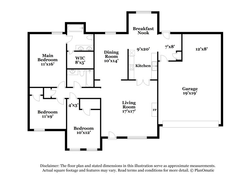 1,610/Mo, 6594 Pine Top Circle N Memphis, TN 38141 Floor Plan View