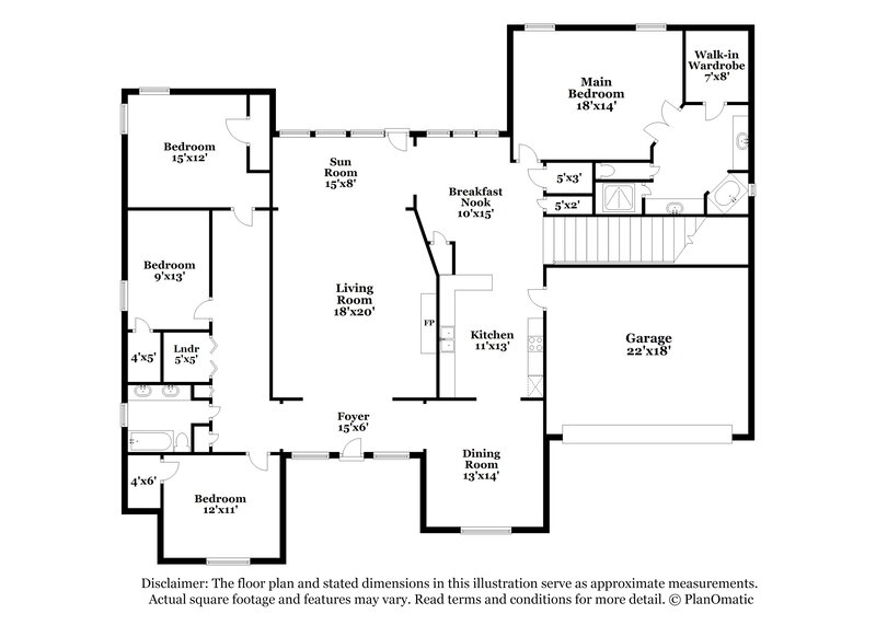 2,635/Mo, 1525 Lacewing Trace Ln Cordova, TN 38016 Floorplan View