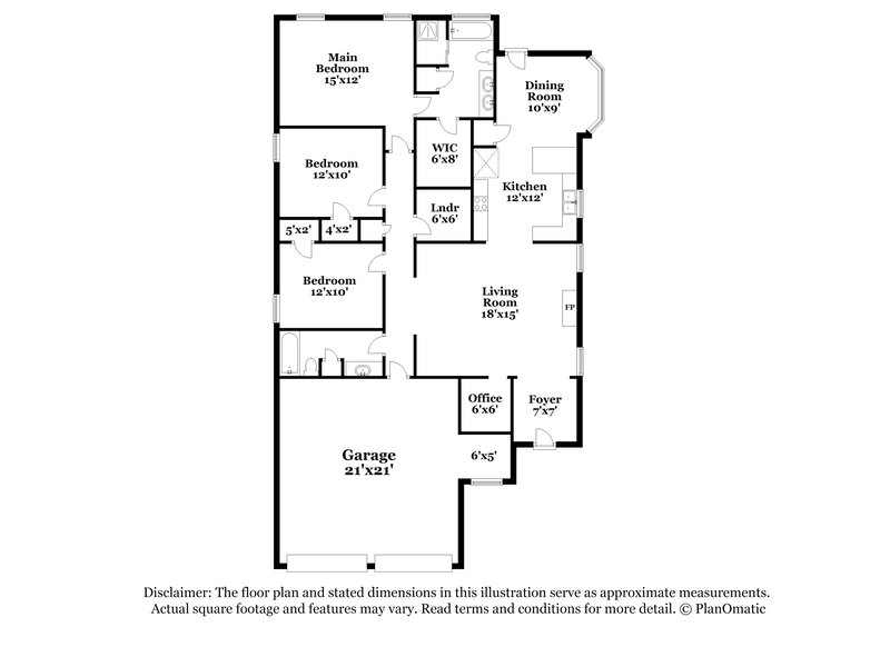 1,885/Mo, 9259 Windy Meadow Ln Cordova, TN 38016 Floorplan View