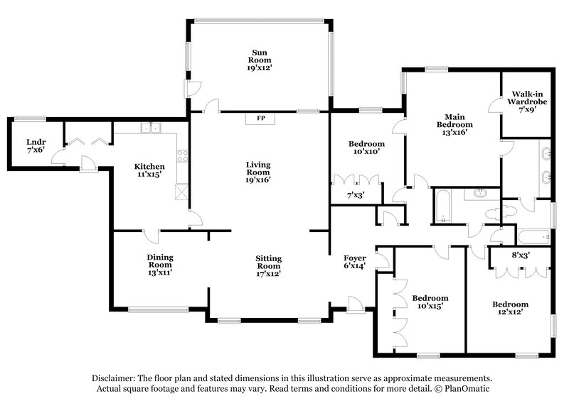 1,625/Mo, 7826 Winward Ln Memphis, TN 38119 Floor Plan View