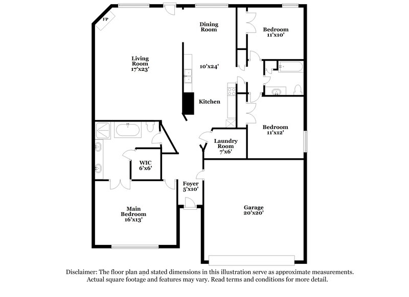 1,785/Mo, 6954 Naples Dr Cordova, TN 38018 Floor Plan View