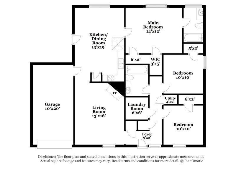 1,510/Mo, 4551 Cedargreen Cove Memphis, TN 38128 Floorplan View