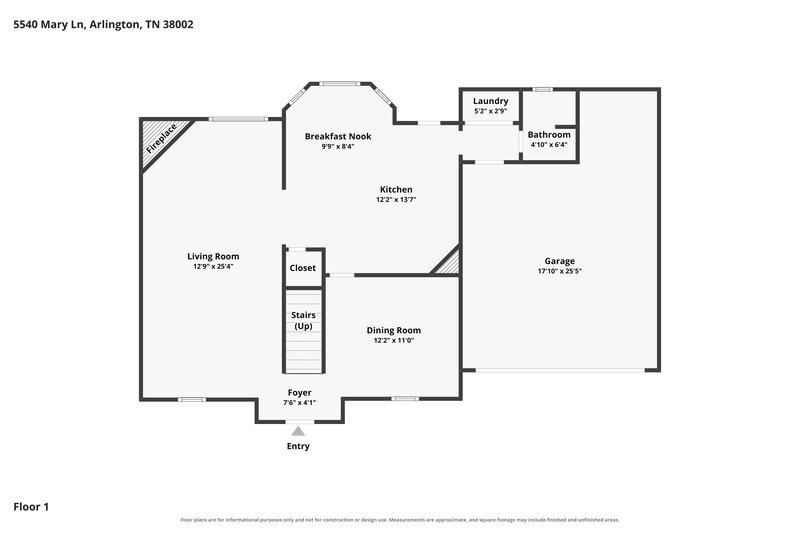 2,440/Mo, 5540 Mary Ln Arlington, TN 38002 Floor Plan View