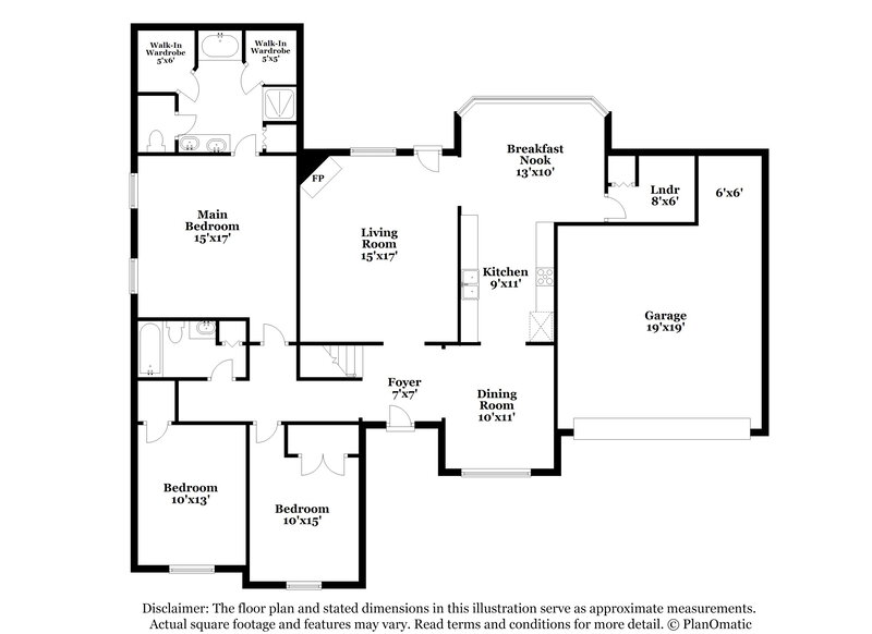 1,875/Mo, 5495 Philgrove Cove Memphis, TN 38125 Floorplan View