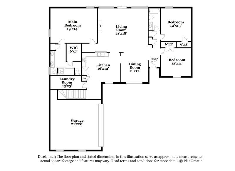 2,090/Mo, 1418 Hidden Ridge Ln Cordova, TN 38016 Floorplan View