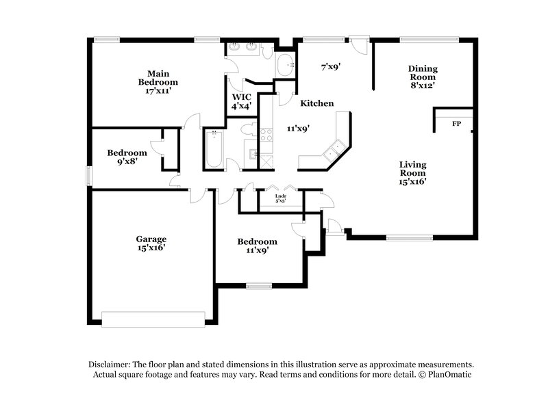 2,500/Mo, 7155 Abbey Cv Memphis, TN 38141 Floor Plan View