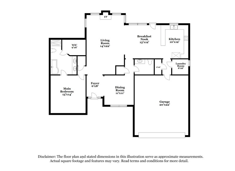 2,125/Mo, 8220 S Glynn Vale Cove Memphis, TN 38125 Floor Plan View