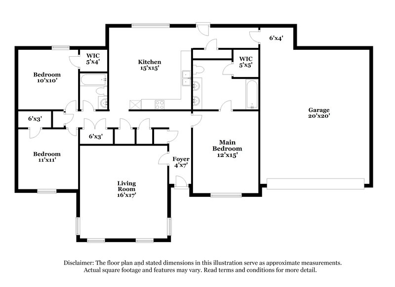 1,725/Mo, 5100 Barkshire Dr Memphis, TN 38141 Floorplan View