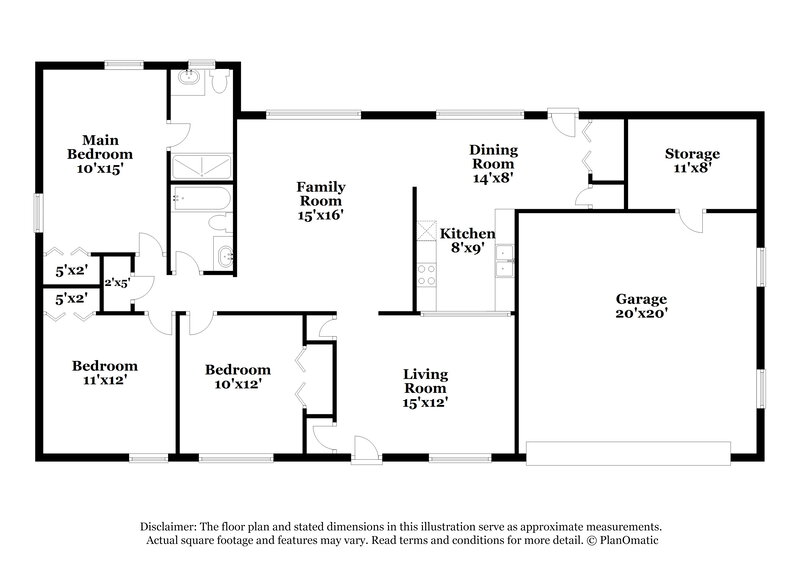 2,220/Mo, 1585 Pepperwood St Memphis, TN 38134 Floor Plan View
