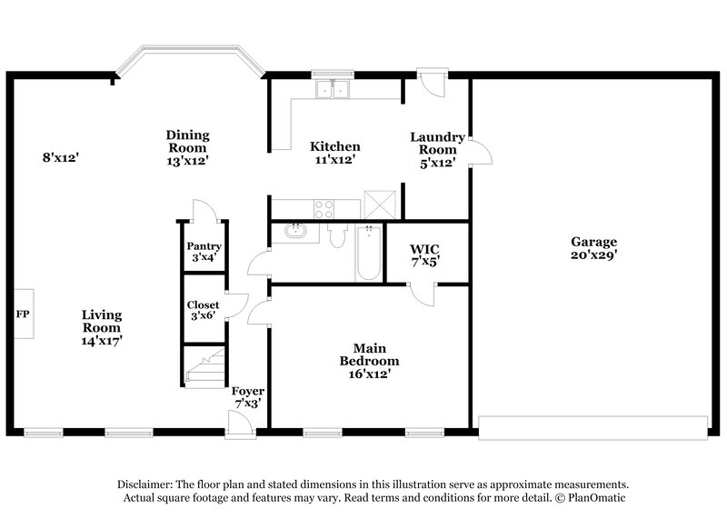 2,155/Mo, 7913 Bland Ln Memphis, TN 38133 Floorplan View