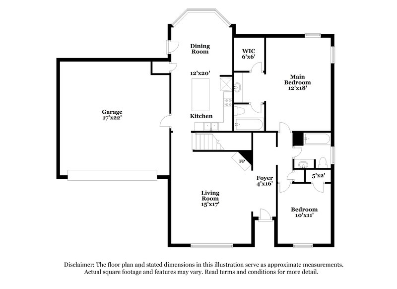 1,735/Mo, 5912 Chadwell Rd Millington, TN 38053 Floor Plan View