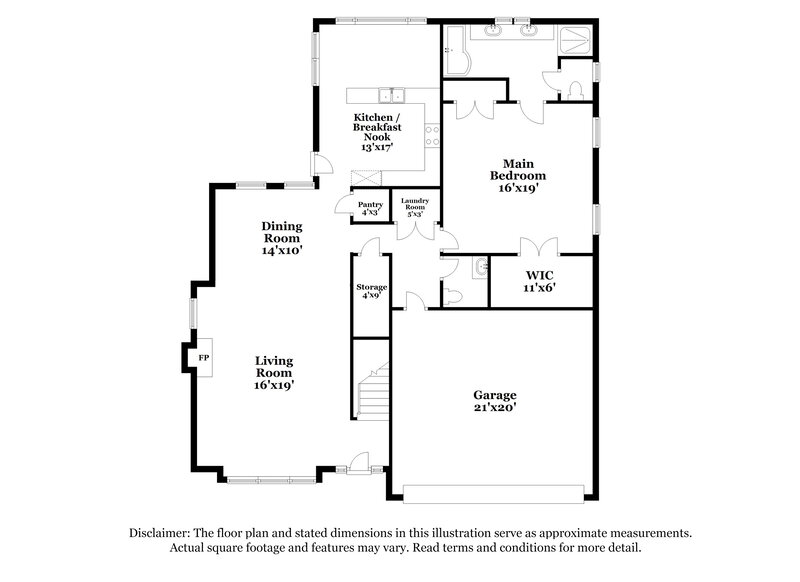 1,880/Mo, 5158 Overview Ridge Memphis, TN 38141 Floor Plan View