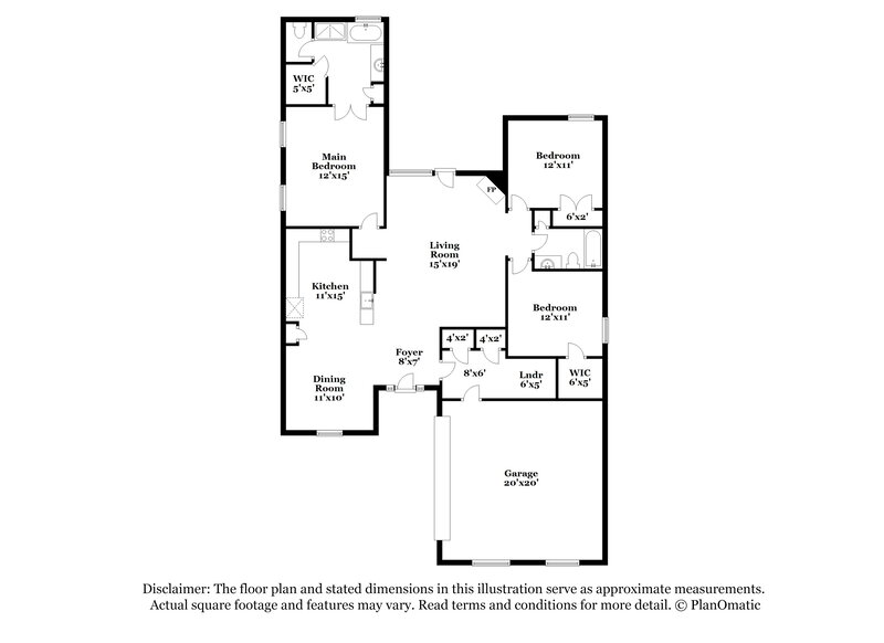 1,735/Mo, 10345 Autumn View Cv Cordova, TN 38018 Floor Plan View