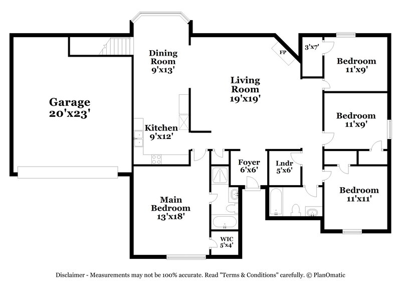 1,750/Mo, 7357 Wendy Way Walls, MS 38680 Floor Plan View