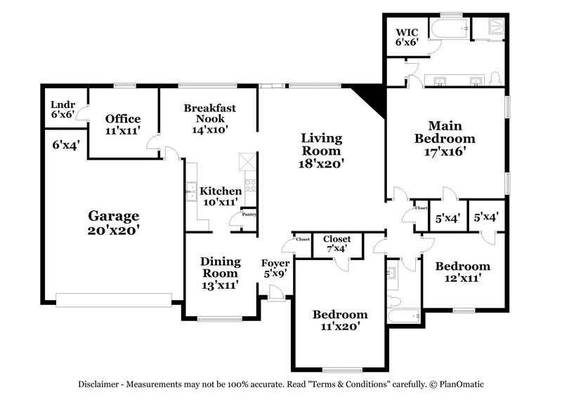 1,930/Mo, 4509 Meadow Cliff Dr Memphis, TN 38125 Floor Plan View