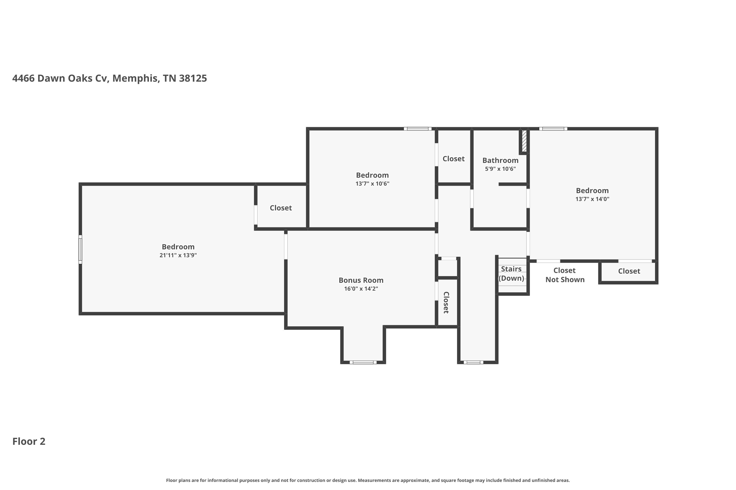 2,380/Mo, 4466 Dawn Oaks Cv Memphis, TN 38125 Floorplan View 2