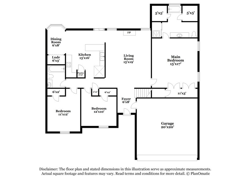 2,195/Mo, 6752 Oakmoor Cir S Bartlett, TN 38135 Floor Plan View
