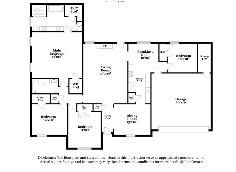 1,810/Mo, 7728 Clover Run Cv Memphis, TN 38016 Floor Plan View