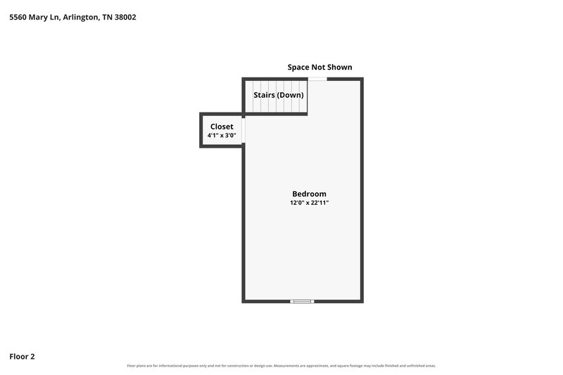 2,140/Mo, 5560 Mary Ln Arlington, TN 38002 Floor Plan View