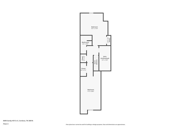 2,315/Mo, 8690 Sandy Hill Cv E Cordova, TN 38018 Floor Plan View 2