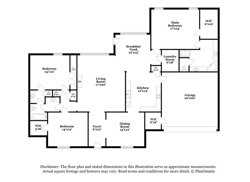 2,130/Mo, 8699 Wood Mills Dr W Cordova, TN 38016 Floorplan View