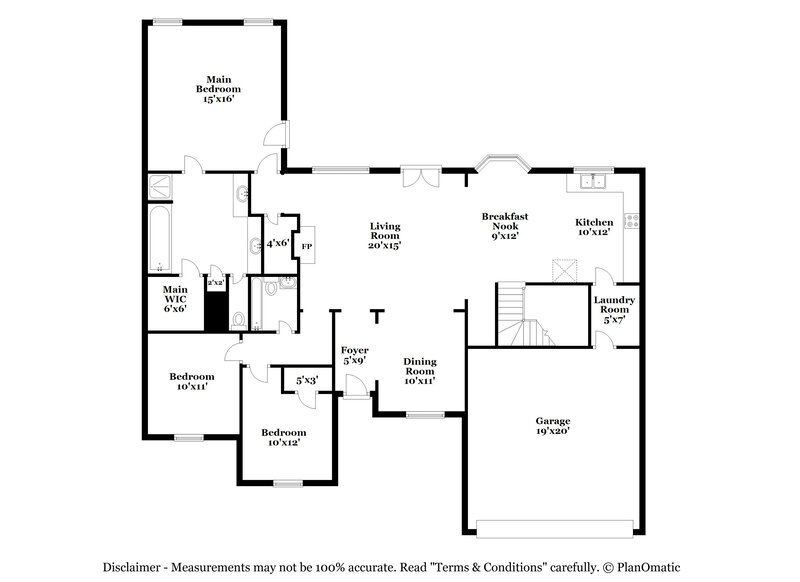 2,025/Mo, 7441 Drew Valley Bartlett, TN 38133 Floor Plan View