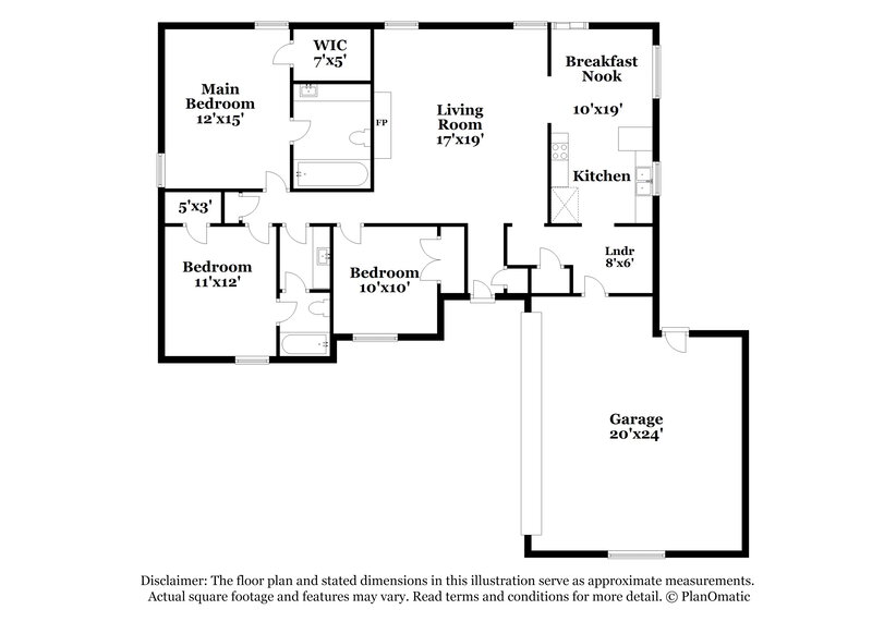 2,005/Mo, 5642 Crievewood Dr Memphis, TN 38135 Floor Plan View