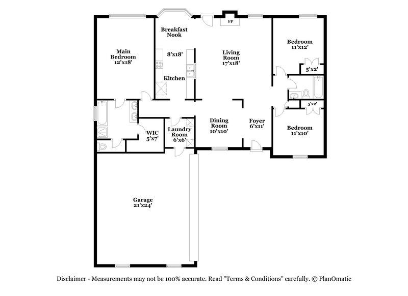 2,095/Mo, 200 Cameron Drive Oakland, TN 38060 Floor Plan View