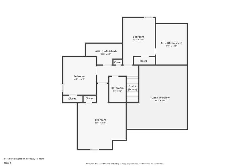 2,760/Mo, 8116 Port Douglas Dr Memphis, TN 38018 Floor Plan View 2