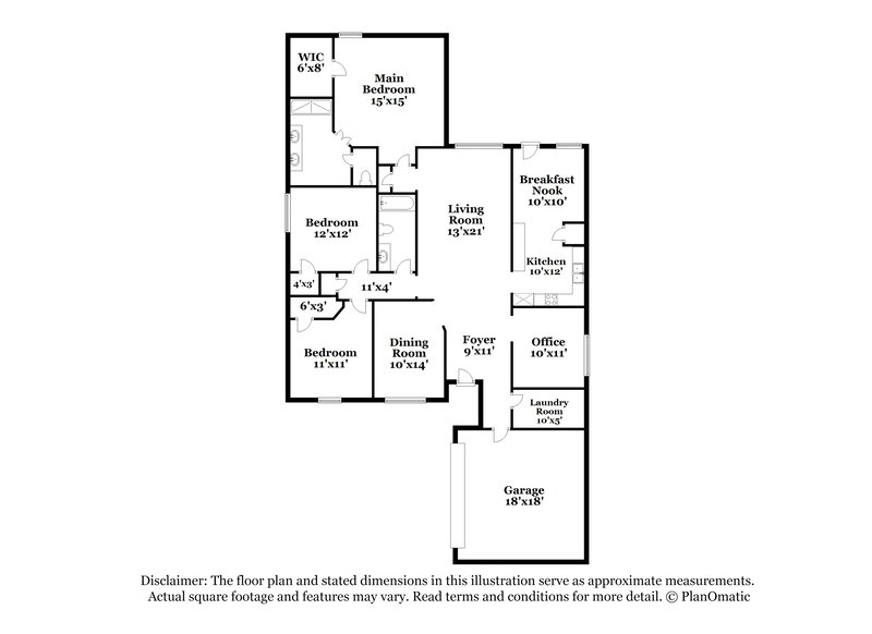 1,980/Mo, 4254 Markston Dr Southaven, MS 38672 Floorplan View