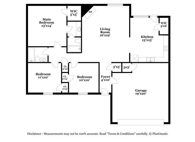 1,815/Mo, 10448 Maplebrook Ln Olive Branch, MS 38654 Floor Plan View