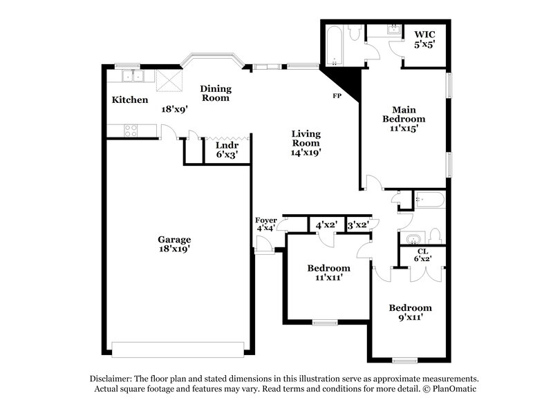 1,545/Mo, 6904 Lagrange Cir S Cordova, TN 38018 Floor Plan View