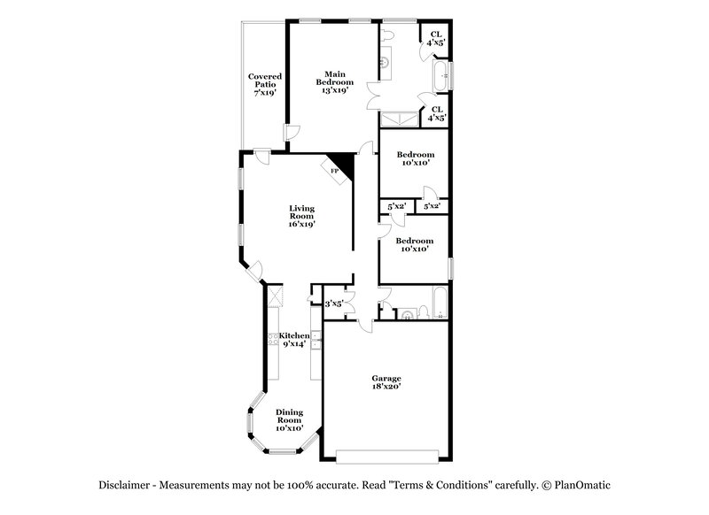 1,795/Mo, 8752 Cat Tail Dr Southaven, MS 38671 Floor Plan View