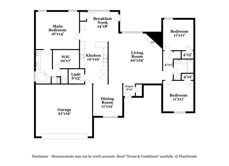 2,140/Mo, 9245 Tamhaven Dr Cordova, TN 38016 Floor Plan View